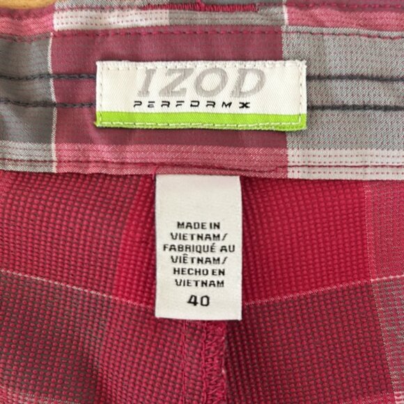 Izod PerformX plaid golf shorts men’s size 40 - Picture 11 of 12